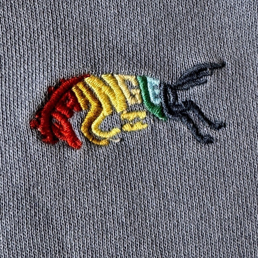 Billabong x Wrangler Sweatshirt Men's S Blue Embroidered Bronc Horse Logo - Picture 2 of 11